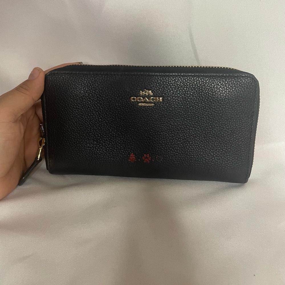 Coach wallet with personalized print